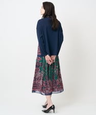 PJHAE02720 CHRISTIAN AUJARD Lサイズ(クリスチャン・オジャール Lサイズ) RATTIペイズリープリントスカート ピンク×ネイビー系