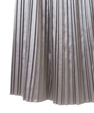 PJHAW32390 CHRISTIAN AUJARD Lサイズ(クリスチャン・オジャール Lサイズ) レザー風サテンプリーツスカート ブロンズ