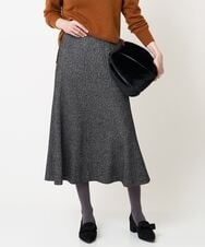 PJHCD09420 CHRISTIAN AUJARD Lサイズ(クリスチャン・オジャール Lサイズ) 【大きいサイズ/セットアップ対応】ラメジャージースカート ブラック