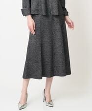 PJHCD09420 CHRISTIAN AUJARD Lサイズ(クリスチャン・オジャール Lサイズ) 【大きいサイズ/セットアップ対応】ラメジャージースカート ブラック