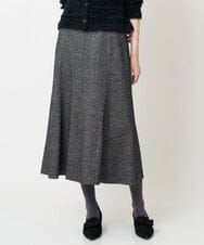 PJHCD09420 CHRISTIAN AUJARD Lサイズ(クリスチャン・オジャール Lサイズ) 【大きいサイズ/セットアップ対応】ラメジャージースカート ブラック