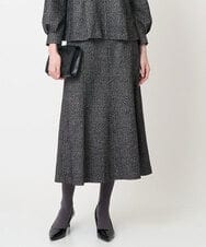 PJHCD09420 CHRISTIAN AUJARD Lサイズ(クリスチャン・オジャール Lサイズ) 【大きいサイズ/セットアップ対応】ラメジャージースカート ブラック