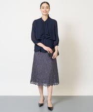 PJHGA40620 CHRISTIAN AUJARD Lサイズ(クリスチャン・オジャール Lサイズ) 【セットアップ対応】フラワーリバーレーススカート ダークグレー×パープル