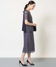 PJHGA40620 CHRISTIAN AUJARD Lサイズ(クリスチャン・オジャール Lサイズ) 【セットアップ対応】フラワーリバーレーススカート ダークグレー×パープル