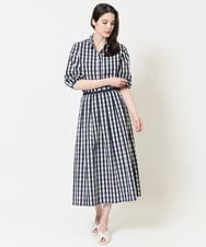 PJHGA62430 CHRISTIAN AUJARD Lサイズ(クリスチャン・オジャール Lサイズ) [セットアップ対応]シャンブレーチェックスカート ネイビー系