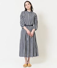PJHGA62430 CHRISTIAN AUJARD Lサイズ(クリスチャン・オジャール Lサイズ) [セットアップ対応]シャンブレーチェックスカート ネイビー系