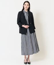 PJHGA62430 CHRISTIAN AUJARD Lサイズ(クリスチャン・オジャール Lサイズ) [セットアップ対応]シャンブレーチェックスカート ネイビー系