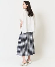 PJHGA62430 CHRISTIAN AUJARD Lサイズ(クリスチャン・オジャール Lサイズ) [セットアップ対応]シャンブレーチェックスカート ネイビー系