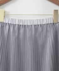 PJHGD30420 CHRISTIAN AUJARD Lサイズ(クリスチャン・オジャール Lサイズ) 【大きいサイズ】ブライトオーガンジープリーツスカート グレー