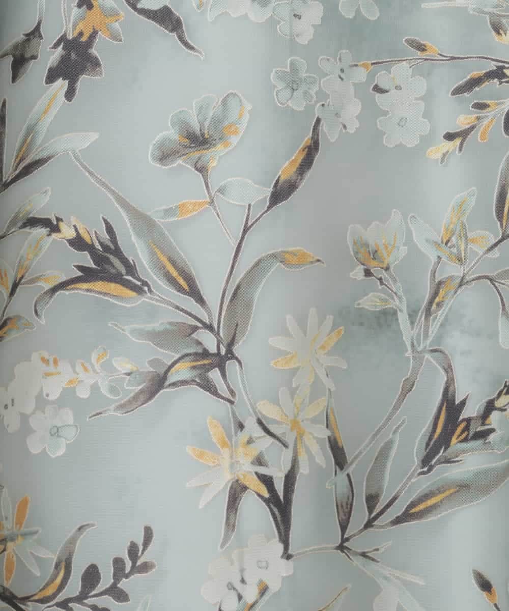 PJHGE02490 CHRISTIAN AUJARD Lサイズ(クリスチャン・オジャール Lサイズ) 【大きいサイズ】［セットアップ対応］フラワープリントシアースカート グリーン系