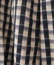 PJHGE09460 CHRISTIAN AUJARD Lサイズ(クリスチャン・オジャール Lサイズ) 【大きいサイズ】[セットアップ対応]シャンブレーチェックスカート オレンジ×ネイビー系