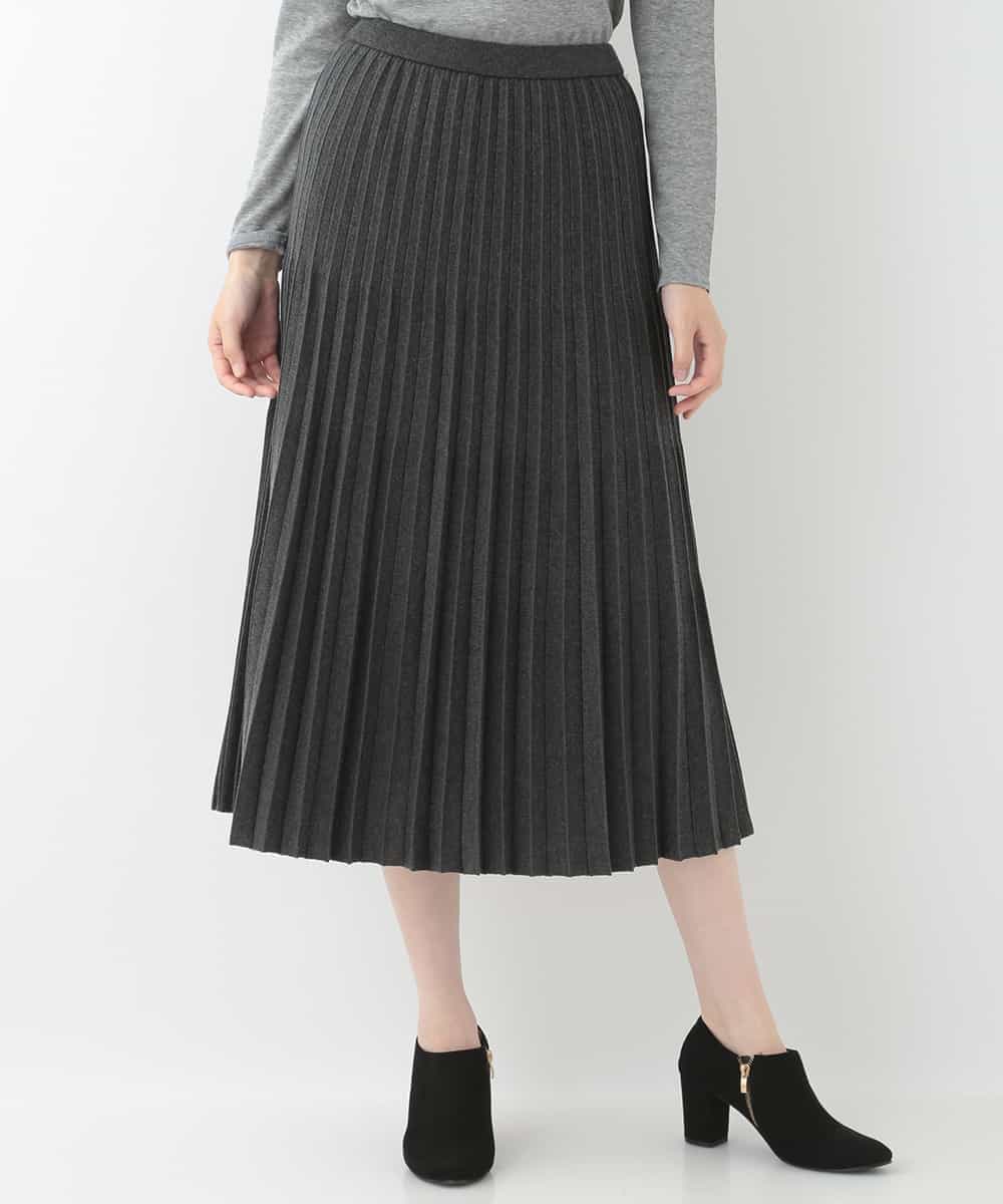 テンセルウールプリーツスカート ミモレ丈スカート Christian Aujard Lサイズ クリスチャン オジャール Lサイズ イトキンオンラインストア