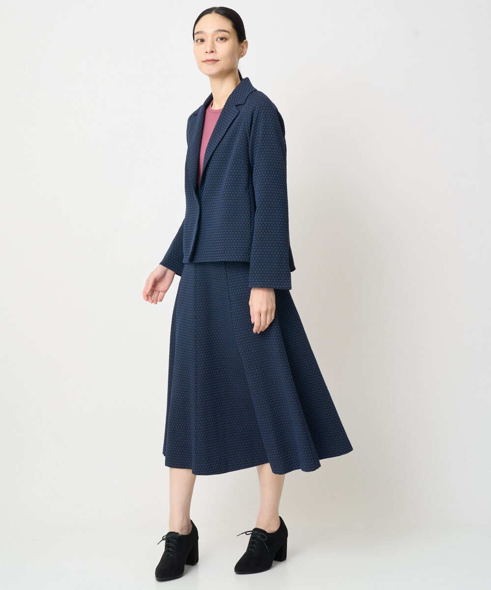 PJJAD01730 CHRISTIAN AUJARD Lサイズ(クリスチャン・オジャール Lサイズ) 【大きいサイズ/セットアップ対応】オリジナルジャガードジャケット ネイビー