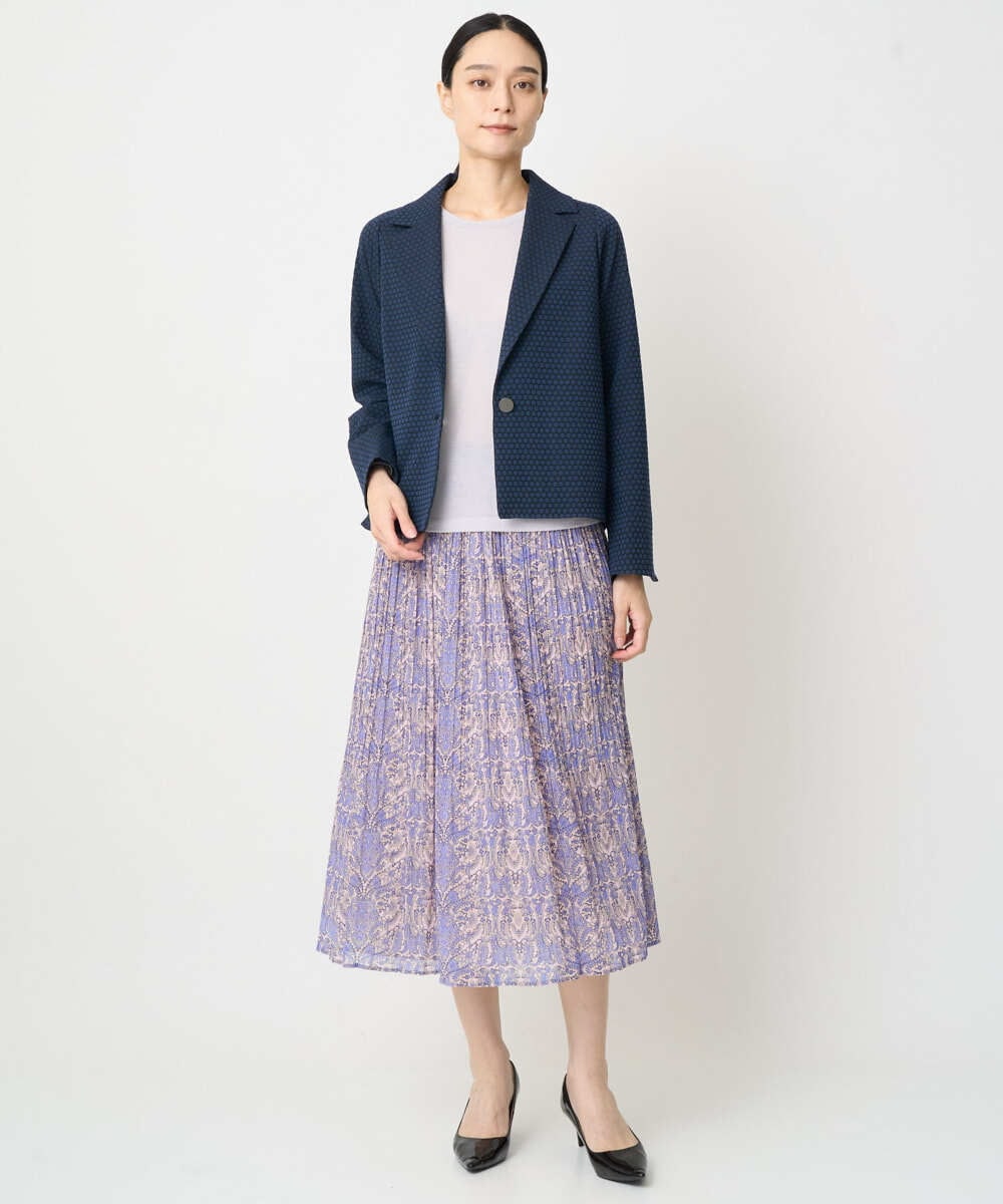 PJJAD01730 CHRISTIAN AUJARD Lサイズ(クリスチャン・オジャール Lサイズ) 【大きいサイズ/セットアップ対応】オリジナルジャガードジャケット ネイビー