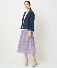 PJJAD01730 CHRISTIAN AUJARD Lサイズ(クリスチャン・オジャール Lサイズ) 【大きいサイズ/セットアップ対応】オリジナルジャガードジャケット ネイビー