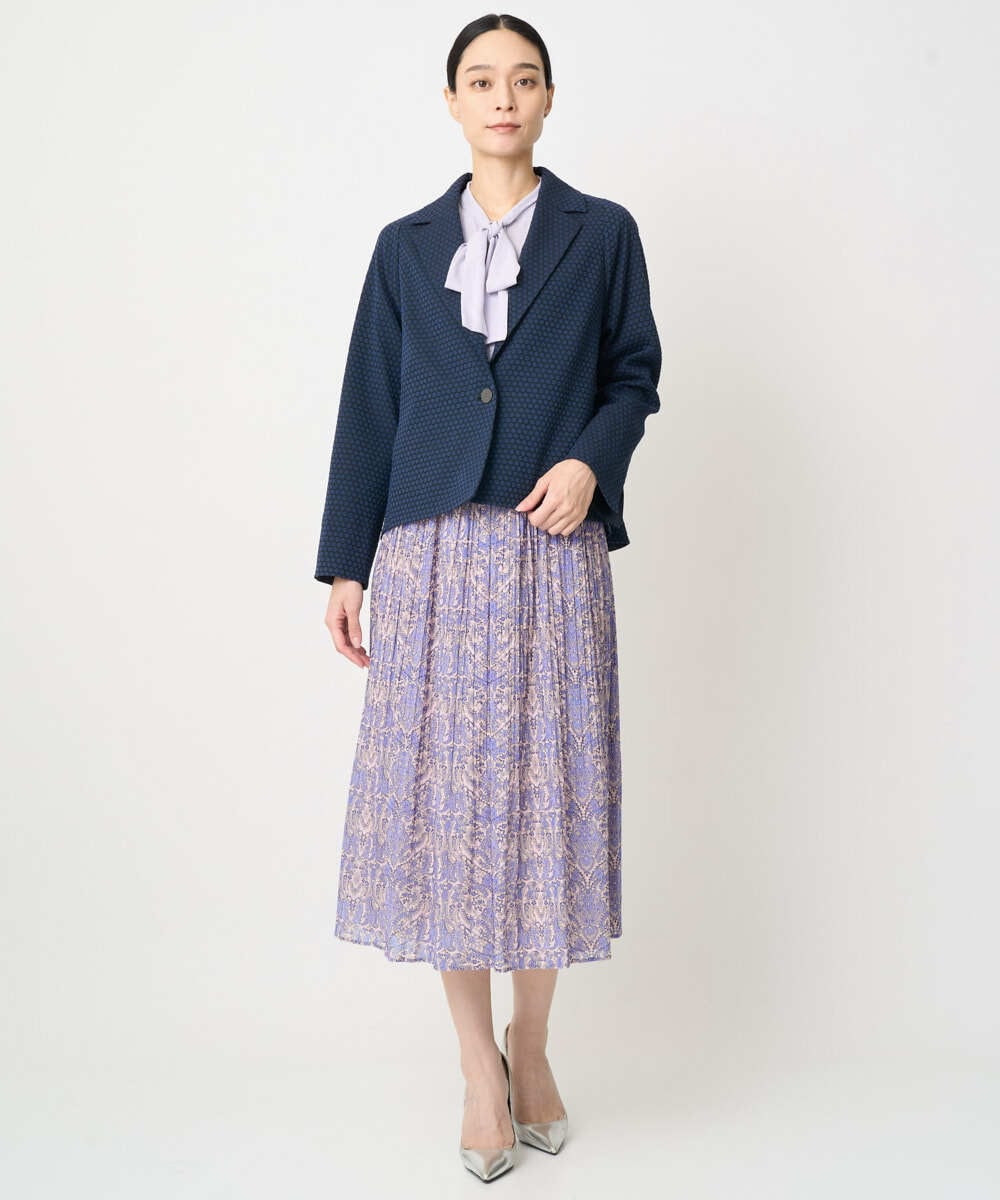 PJJAD01730 CHRISTIAN AUJARD Lサイズ(クリスチャン・オジャール Lサイズ) 【大きいサイズ/セットアップ対応】オリジナルジャガードジャケット ネイビー