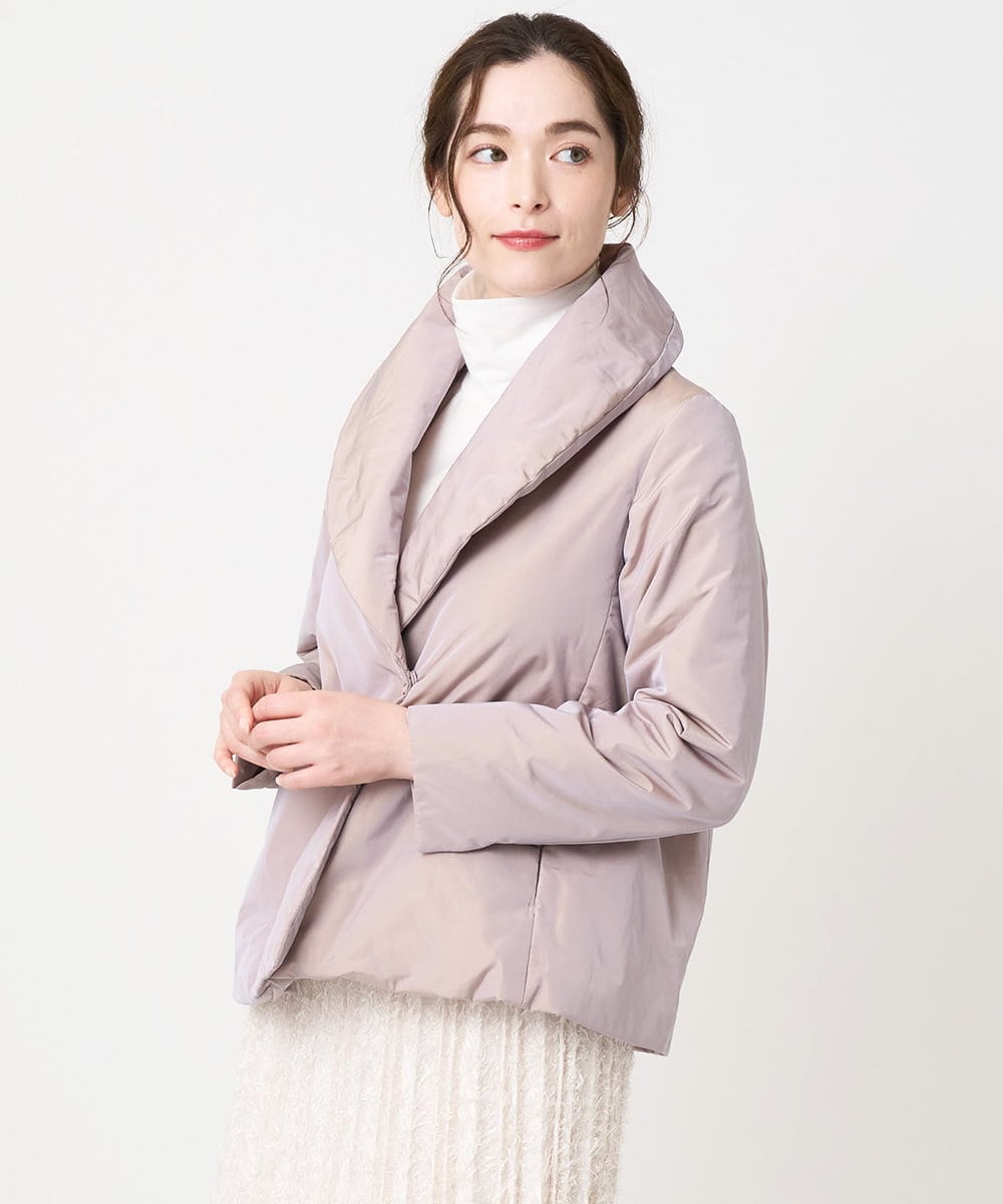 PJJAD20580 CHRISTIAN AUJARD Lサイズ(クリスチャン・オジャール Lサイズ) 【大きいサイズ/軽量･暖かい】中綿入りショートアウター ピンク