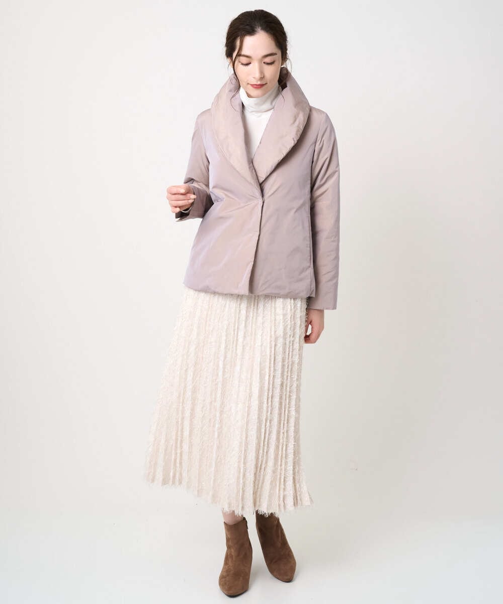 PJJAD20580 CHRISTIAN AUJARD Lサイズ(クリスチャン・オジャール Lサイズ) 【大きいサイズ/軽量･暖かい】中綿入りショートアウター ピンク