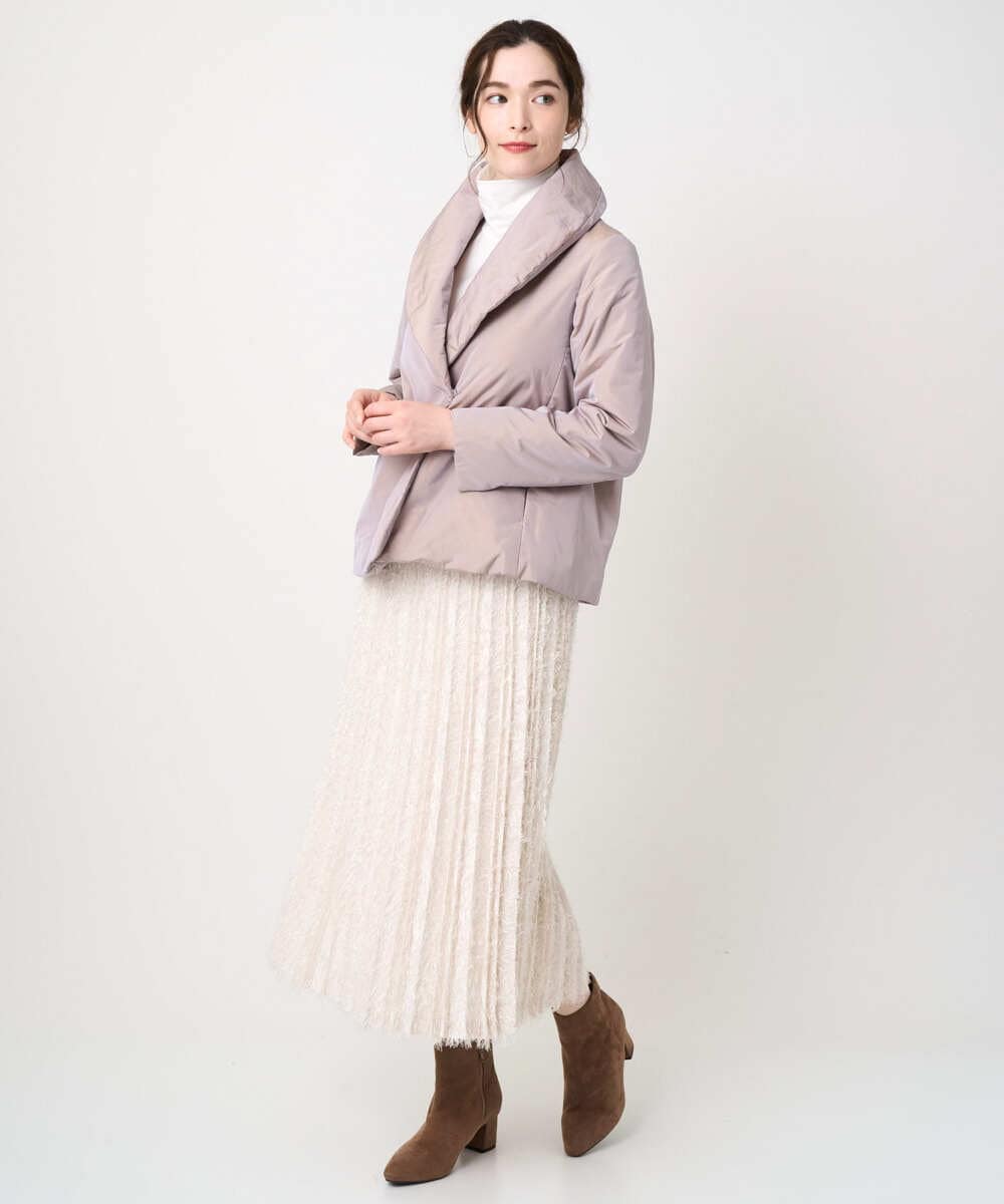 PJJAD20580 CHRISTIAN AUJARD Lサイズ(クリスチャン・オジャール Lサイズ) 【大きいサイズ/軽量･暖かい】中綿入りショートアウター ピンク