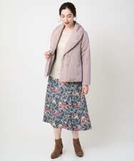 PJJAD20580 CHRISTIAN AUJARD Lサイズ(クリスチャン・オジャール Lサイズ) 【大きいサイズ/軽量･暖かい】中綿入りショートアウター ピンク