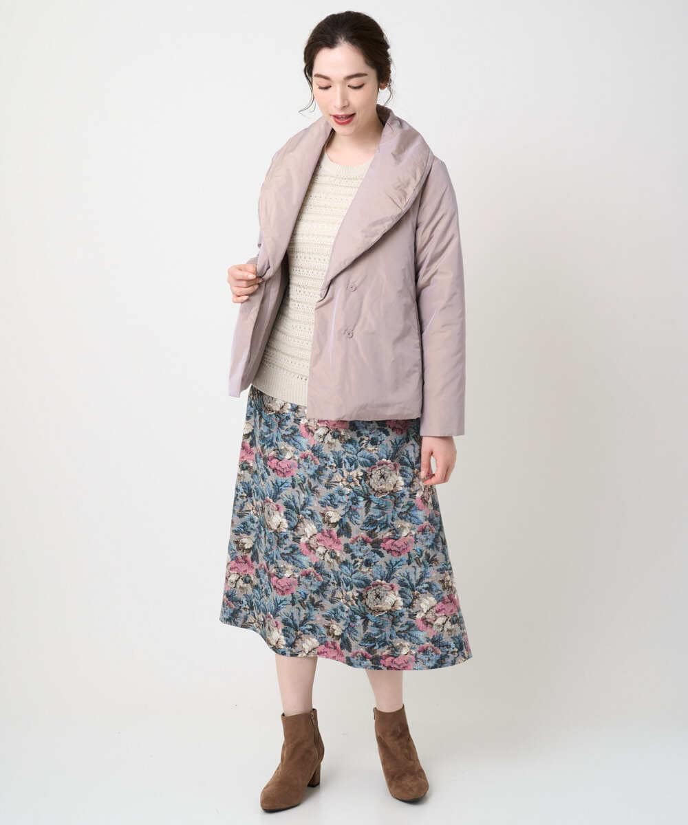 PJJAD20580 CHRISTIAN AUJARD Lサイズ(クリスチャン・オジャール Lサイズ) 【大きいサイズ/軽量･暖かい】中綿入りショートアウター ピンク