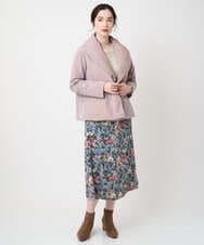 PJJAD20580 CHRISTIAN AUJARD Lサイズ(クリスチャン・オジャール Lサイズ) 【大きいサイズ/軽量･暖かい】中綿入りショートアウター ピンク