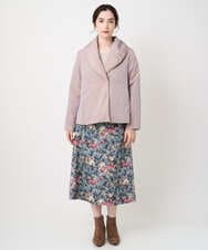 PJJAD20580 CHRISTIAN AUJARD Lサイズ(クリスチャン・オジャール Lサイズ) 【大きいサイズ/軽量･暖かい】中綿入りショートアウター ピンク