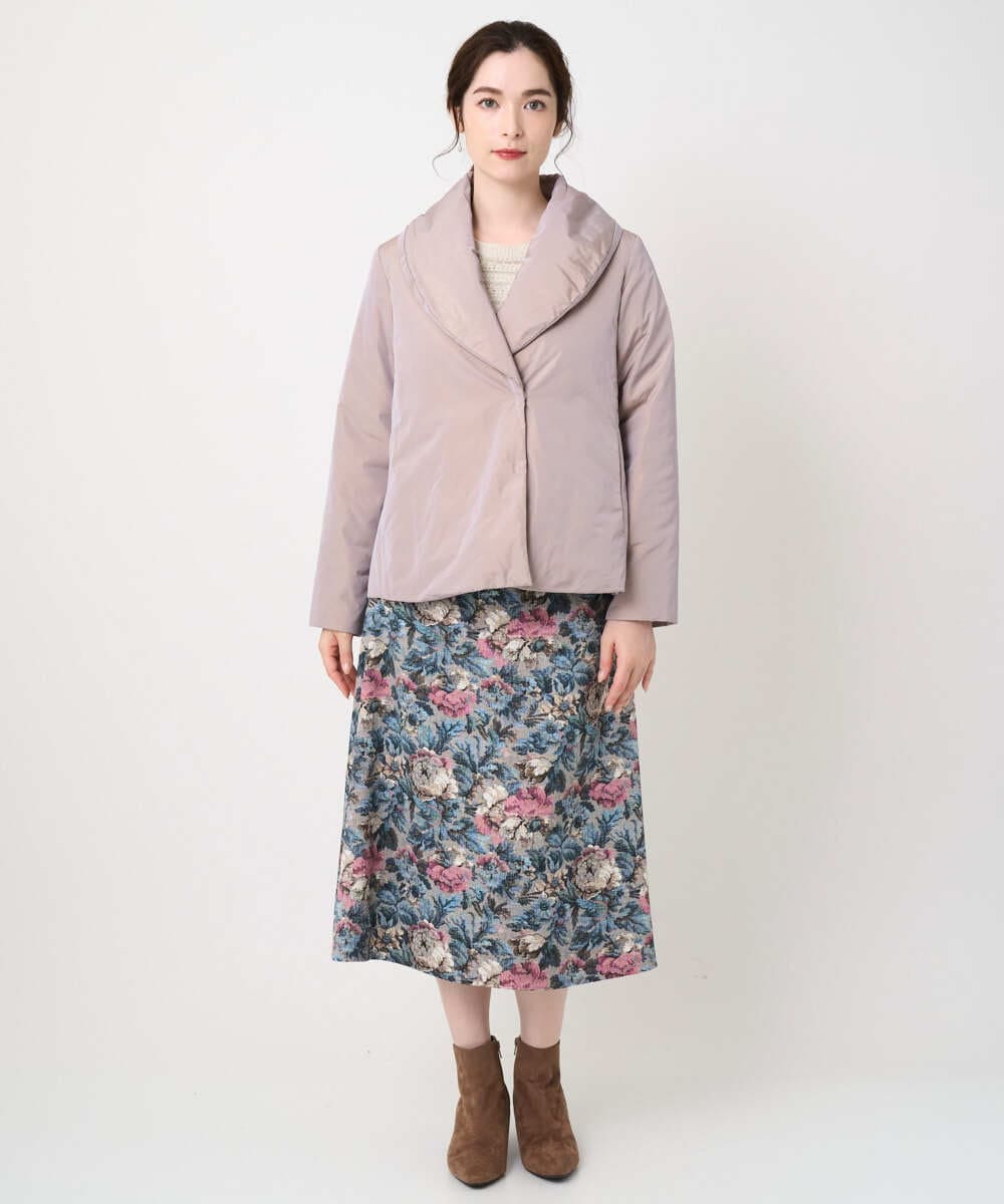 PJJAD20580 CHRISTIAN AUJARD Lサイズ(クリスチャン・オジャール Lサイズ) 【大きいサイズ/軽量･暖かい】中綿入りショートアウター ピンク