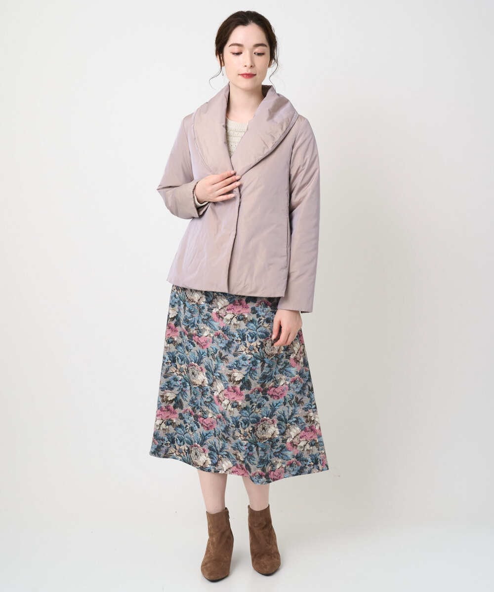 PJJAD20580 CHRISTIAN AUJARD Lサイズ(クリスチャン・オジャール Lサイズ) 【大きいサイズ/軽量･暖かい】中綿入りショートアウター ピンク