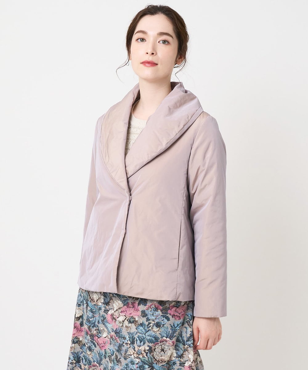 PJJAD20580 CHRISTIAN AUJARD Lサイズ(クリスチャン・オジャール Lサイズ) 【大きいサイズ/軽量･暖かい】中綿入りショートアウター ピンク