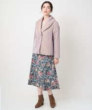 PJJAD20580 CHRISTIAN AUJARD Lサイズ(クリスチャン・オジャール Lサイズ) 【大きいサイズ/軽量･暖かい】中綿入りショートアウター ピンク