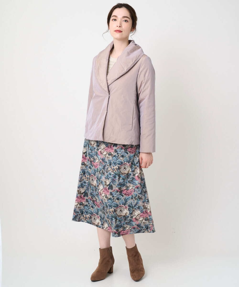 PJJAD20580 CHRISTIAN AUJARD Lサイズ(クリスチャン・オジャール Lサイズ) 【大きいサイズ/軽量･暖かい】中綿入りショートアウター ピンク