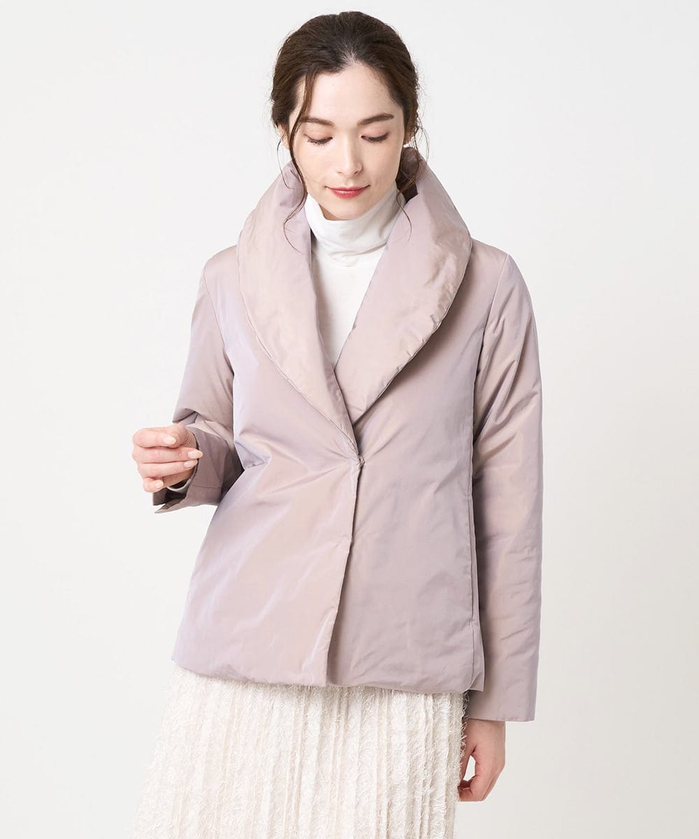 PJJAD20580 CHRISTIAN AUJARD Lサイズ(クリスチャン・オジャール Lサイズ) 【大きいサイズ/軽量･暖かい】中綿入りショートアウター ピンク