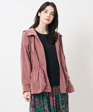 PJJAE10620 CHRISTIAN AUJARD Lサイズ(クリスチャン・オジャール Lサイズ) 【大きいサイズ】シャンブレージップアップブルゾン ピンク