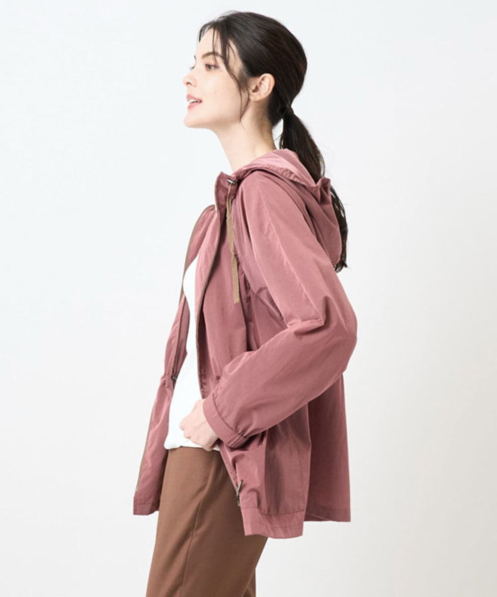 PJJAE10620 CHRISTIAN AUJARD Lサイズ(クリスチャン・オジャール Lサイズ) 【大きいサイズ】シャンブレージップアップブルゾン ピンク