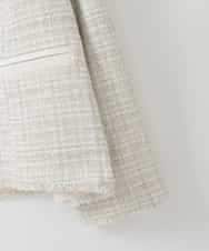 PJJEE01720 CHRISTIAN AUJARD Lサイズ(クリスチャン・オジャール Lサイズ) 【大きいサイズ】シャイニーツィードジャケット ベージュ