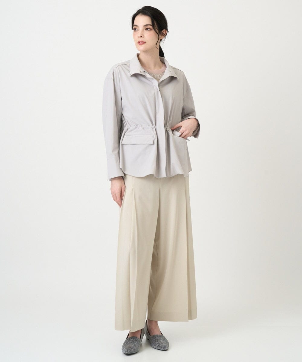 PJJEE16520 CHRISTIAN AUJARD Lサイズ(クリスチャン・オジャール Lサイズ) 【大きいサイズ/シワになりにくい】タフタジップジャケット ライトグレー