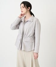 PJJEE16520 CHRISTIAN AUJARD Lサイズ(クリスチャン・オジャール Lサイズ) 【大きいサイズ/シワになりにくい】タフタジップジャケット ライトグレー