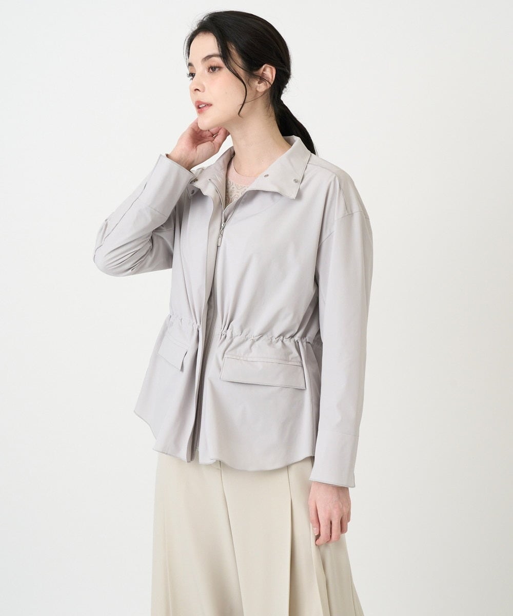 PJJEE16520 CHRISTIAN AUJARD Lサイズ(クリスチャン・オジャール Lサイズ) 【大きいサイズ/シワになりにくい】タフタジップジャケット ライトグレー