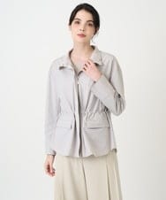 PJJEE16520 CHRISTIAN AUJARD Lサイズ(クリスチャン・オジャール Lサイズ) 【大きいサイズ/シワになりにくい】タフタジップジャケット ライトグレー