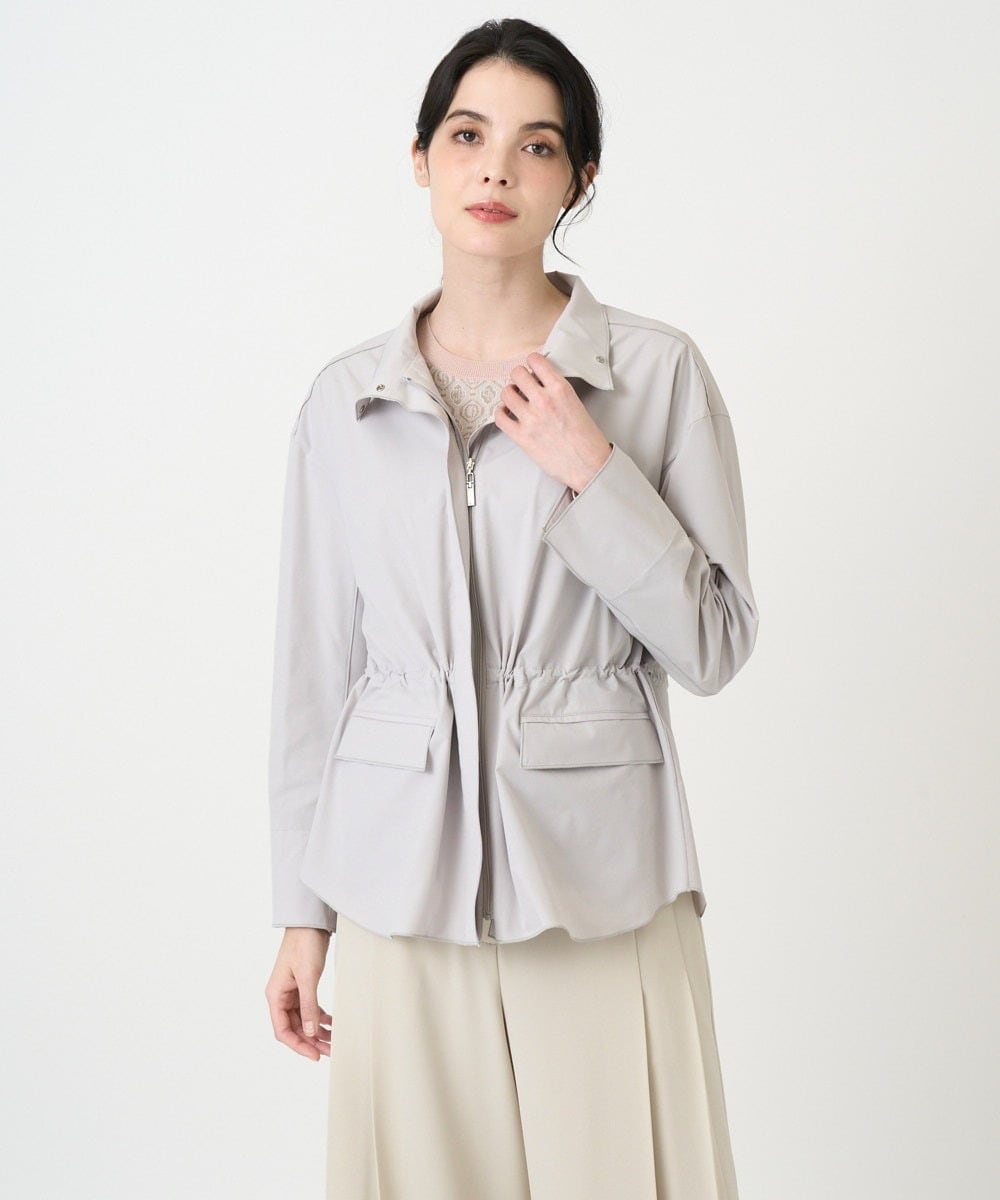 PJJEE16520 CHRISTIAN AUJARD Lサイズ(クリスチャン・オジャール Lサイズ) 【大きいサイズ/シワになりにくい】タフタジップジャケット ライトグレー