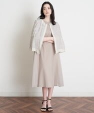 PJJES82520 CHRISTIAN AUJARD Lサイズ(クリスチャン・オジャール Lサイズ) オパールペイズリープリントブルゾン ベージュ