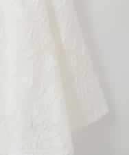 PJJGD20620 CHRISTIAN AUJARD Lサイズ(クリスチャン・オジャール Lサイズ) 【大きいサイズ】フラワーカットジャカードジャケット ホワイト