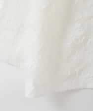 PJJGD20620 CHRISTIAN AUJARD Lサイズ(クリスチャン・オジャール Lサイズ) 【大きいサイズ】フラワーカットジャカードジャケット ホワイト