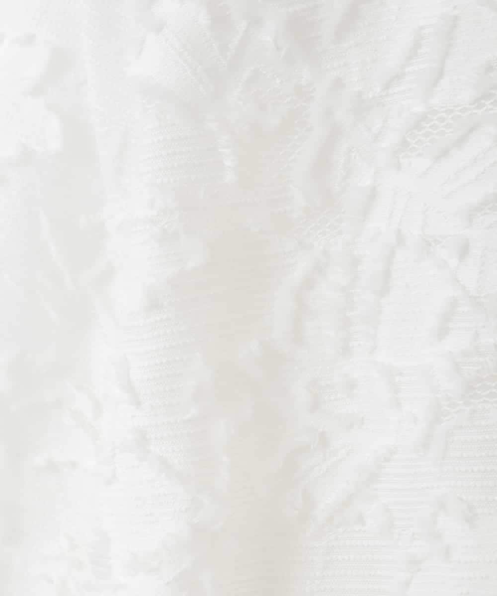 PJJGD20620 CHRISTIAN AUJARD Lサイズ(クリスチャン・オジャール Lサイズ) 【大きいサイズ】フラワーカットジャカードジャケット ホワイト