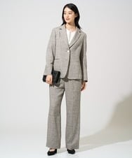 PJJGE01620 CHRISTIAN AUJARD Lサイズ(クリスチャン・オジャール Lサイズ) 【大きいサイズ】[セットアップ対応]ラスティックツイードジャケット ブラウン