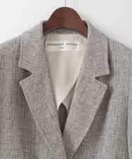 PJJGE01620 CHRISTIAN AUJARD Lサイズ(クリスチャン・オジャール Lサイズ) 【大きいサイズ】[セットアップ対応]ラスティックツイードジャケット ブラウン