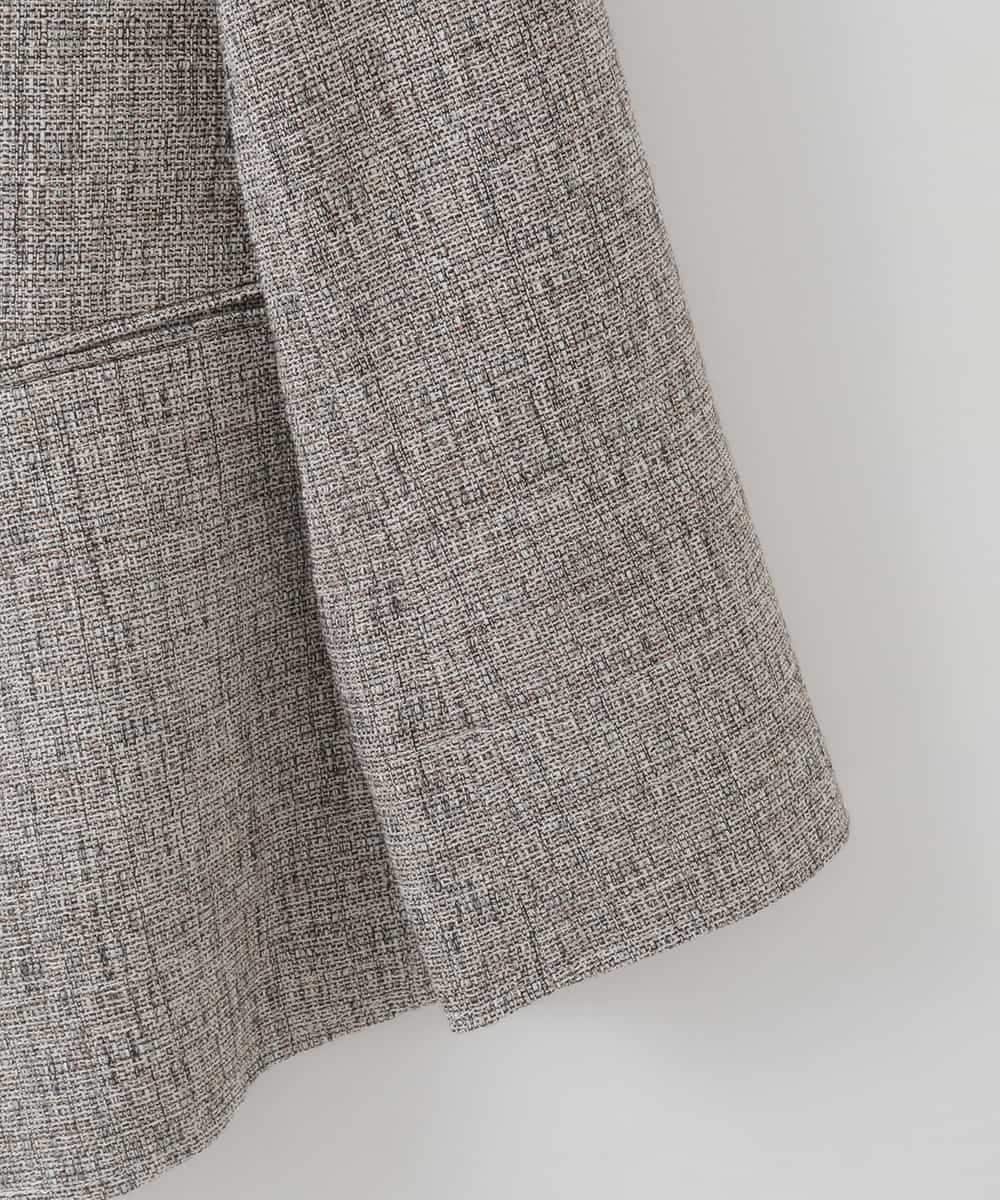 PJJGE01620 CHRISTIAN AUJARD Lサイズ(クリスチャン・オジャール Lサイズ) 【大きいサイズ】[セットアップ対応]ラスティックツイードジャケット ブラウン