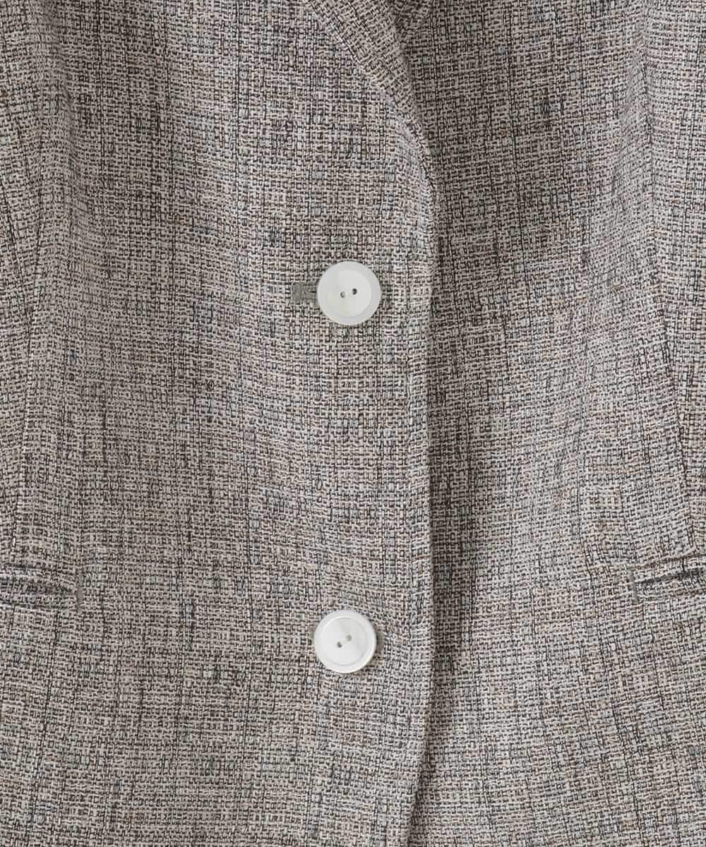 PJJGE01620 CHRISTIAN AUJARD Lサイズ(クリスチャン・オジャール Lサイズ) 【大きいサイズ】[セットアップ対応]ラスティックツイードジャケット ブラウン