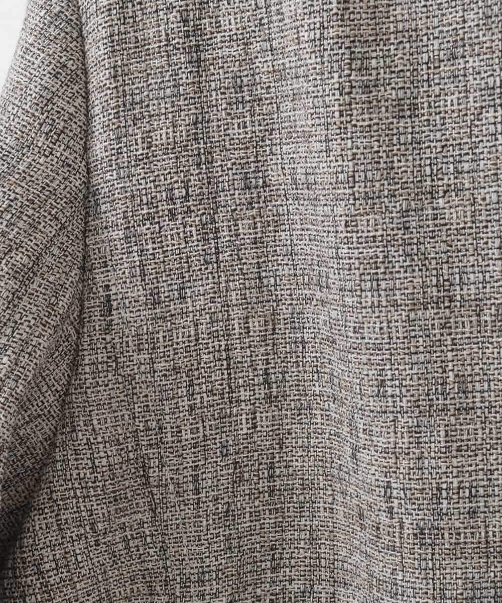 PJJGE01620 CHRISTIAN AUJARD Lサイズ(クリスチャン・オジャール Lサイズ) 【大きいサイズ】[セットアップ対応]ラスティックツイードジャケット ブラウン